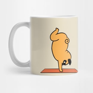 Pug Yoga Handstand Mug